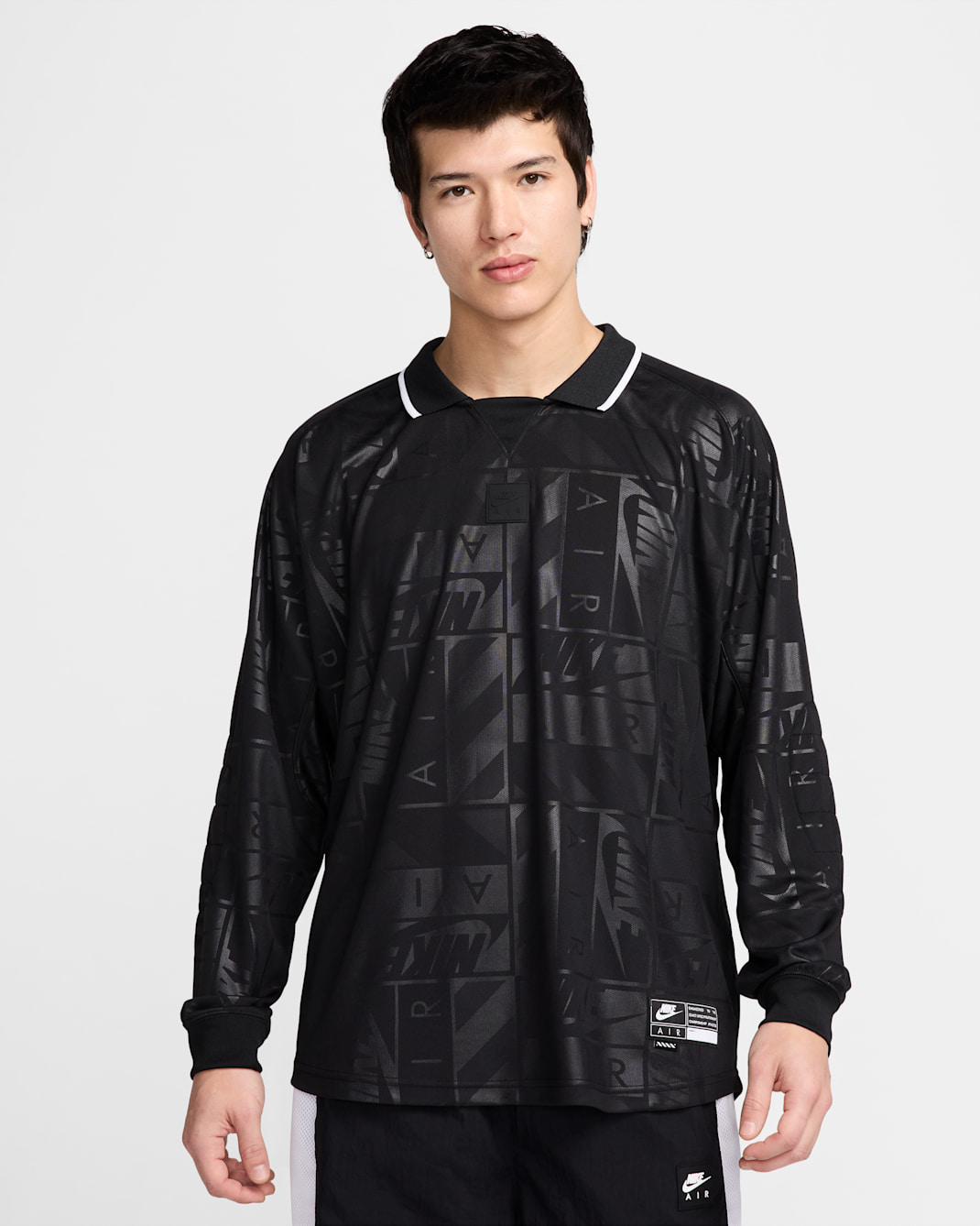 Nike Air Men's Long-Sleeved Jersey - Black/Black/Black