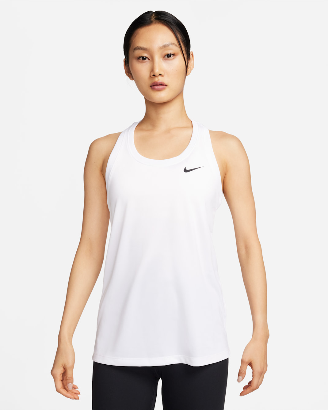 Nike Dri-FIT Women's Racerback Tank - White/Black