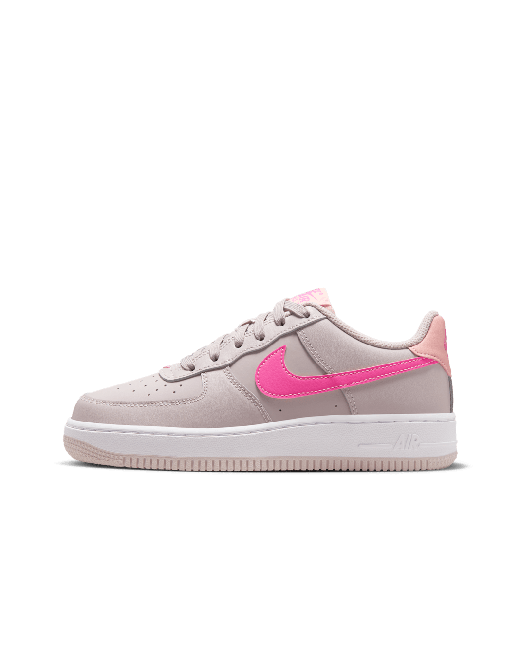 Nike Air Force 1 Older Kids' Shoes - Platinum Violet/Arctic Orange/White/Pinksicle