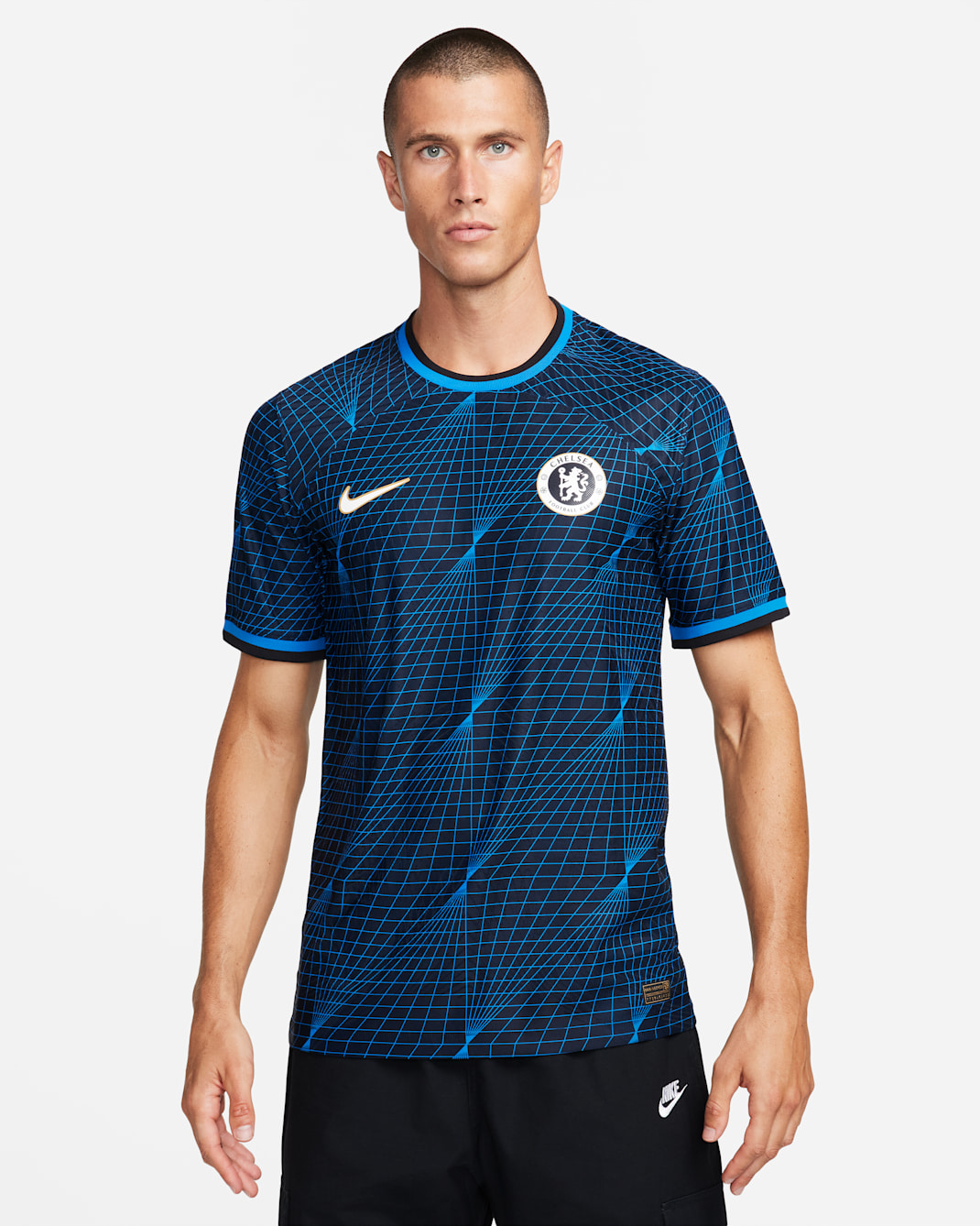 Chelsea F.C. 2023/24 Match Away Men's Nike Dri-FIT ADV Football Shirt - Soar/Club Gold/White