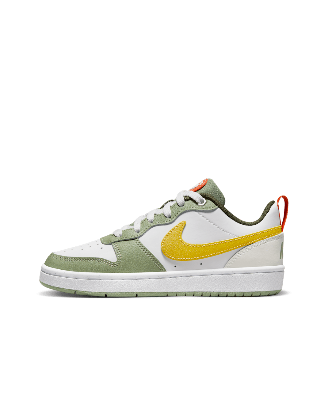 Nike Court Borough Low 2 Older Kids' Shoes - Summit White/White/Vivid Sulphur