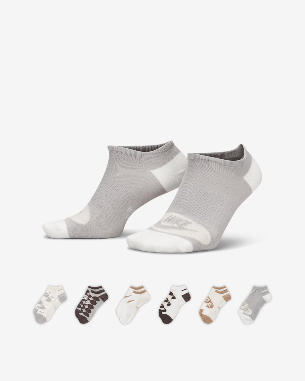 Nike Everyday Lightweight Training No-Show Socks (6 Pairs) - Multi-Colour