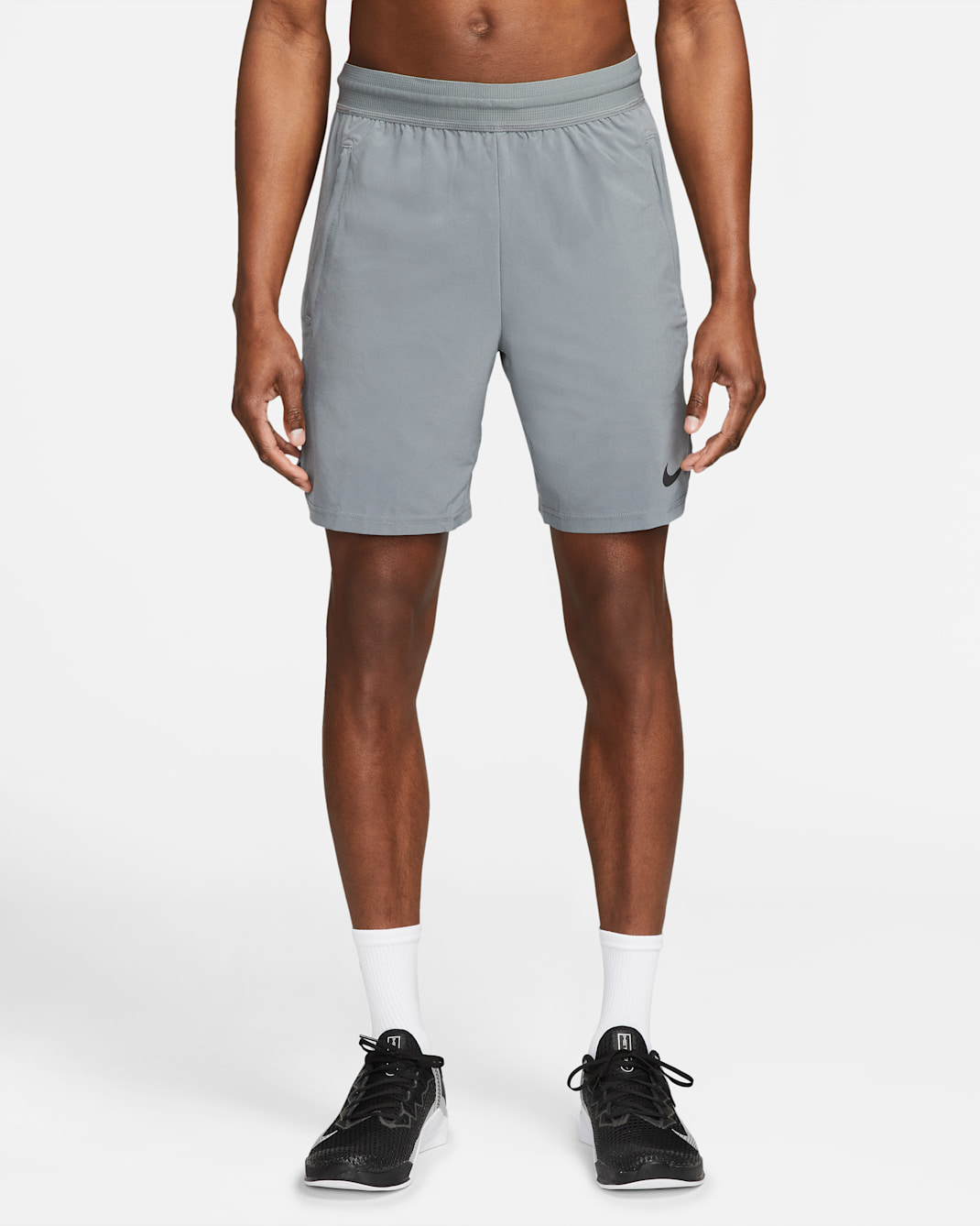 Shorts de entrenamiento de 20 cm para hombre Nike Pro Dri-FIT Flex Vent Max - Gris humo/Negro