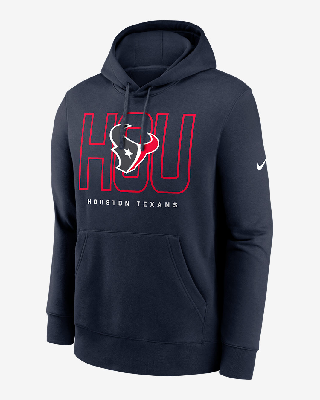 Sudadera con gorro sin cierre Nike de la NFL para hombre Houston Texans Busted Play Club - Azul marino