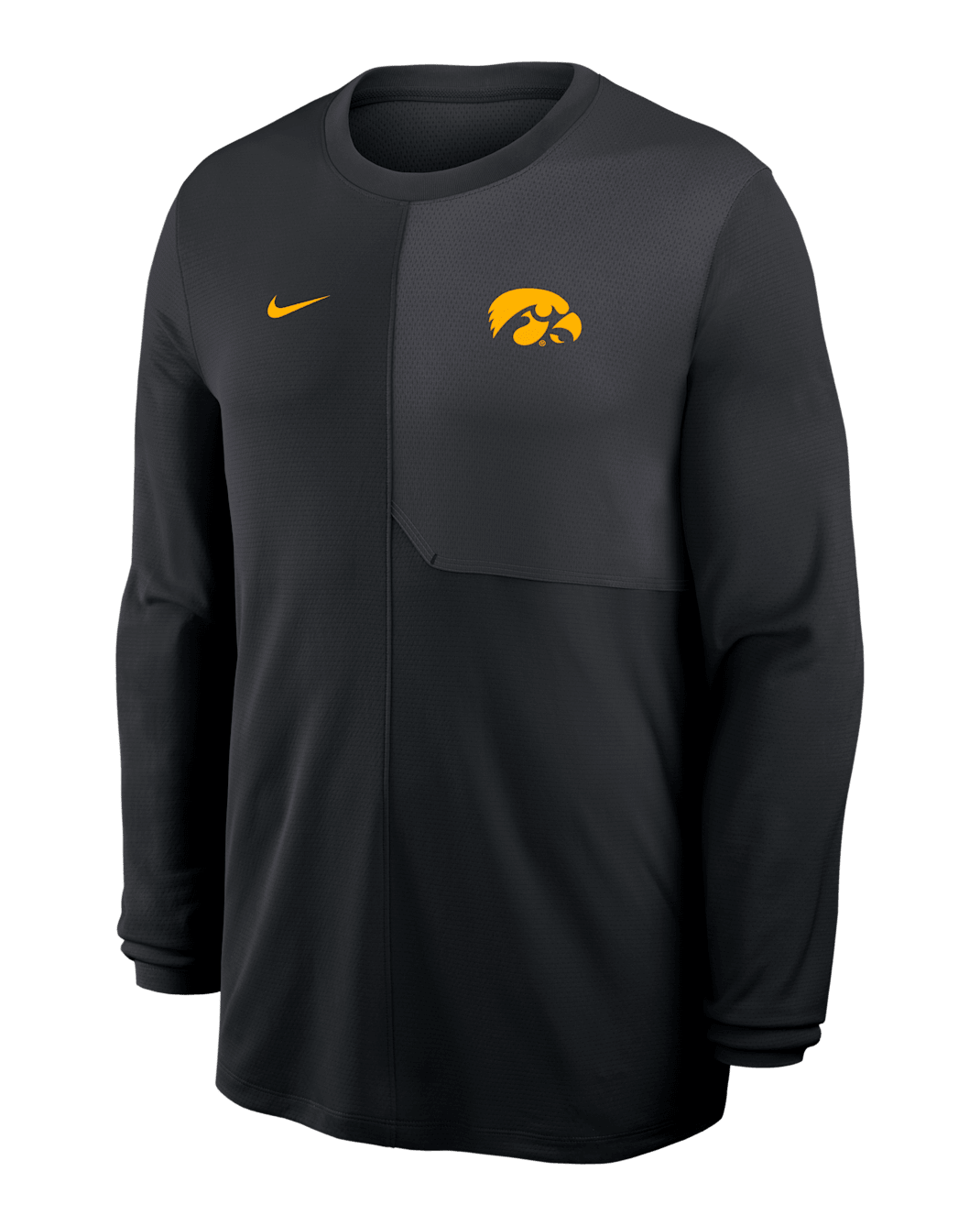 Iowa Sideline Coach Men's Nike Dri-FIT College Long-Sleeve Top - Black