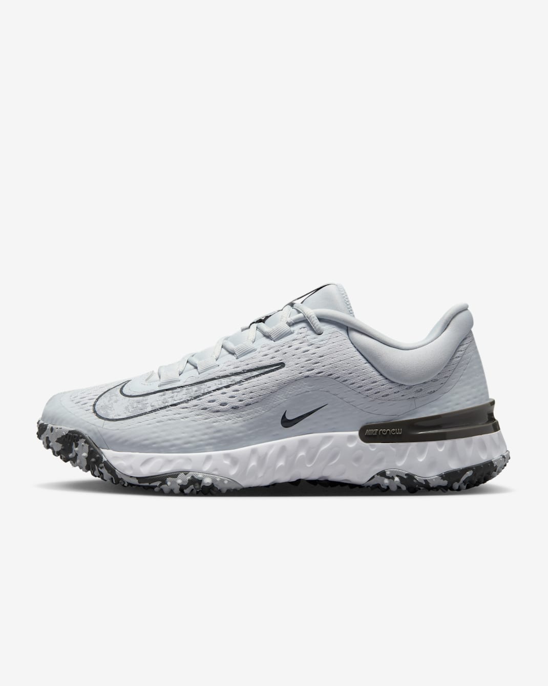 Nike Alpha Huarache Elite 4 Turf Women's Softball Shoes - Pure Platinum/Iron Grey/White/Wolf Grey