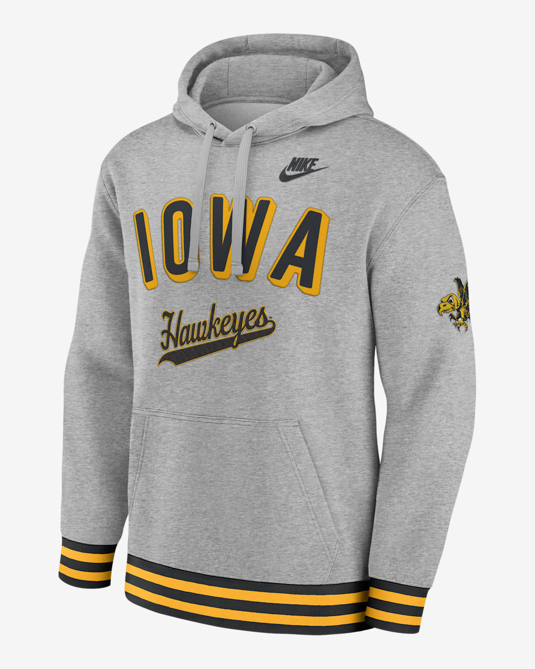 Iowa Legacy Retro Men’s Nike College Pullover Hoodie - Grey