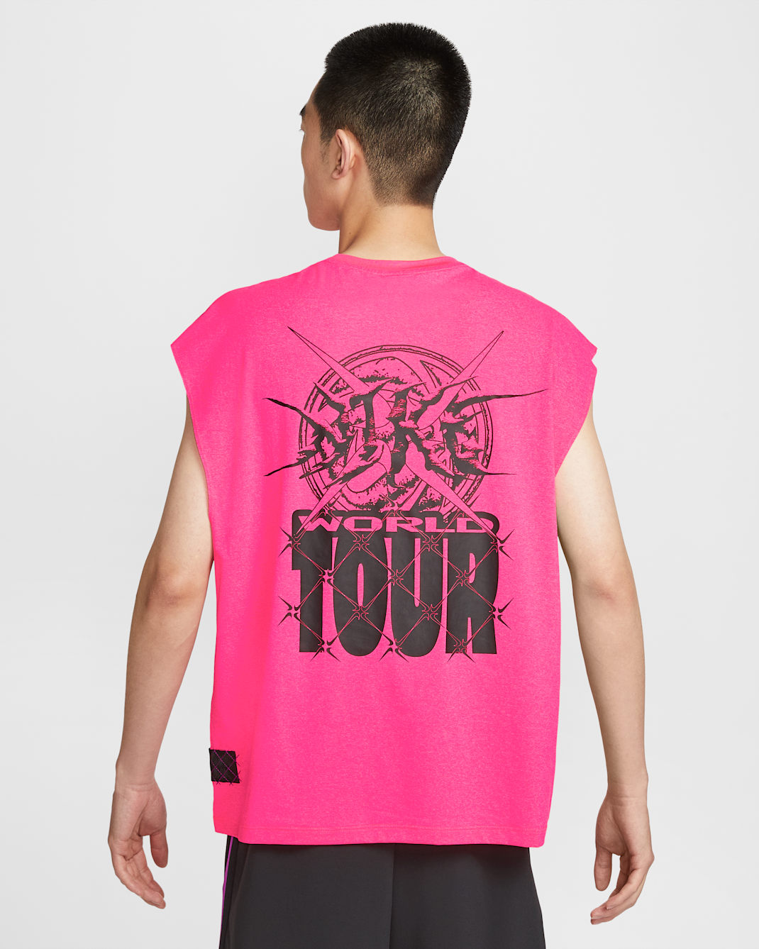 เสื้อบาสเก็ตบอลแขนกุดผู้ชาย Dri-FIT Nike - Hyper Pink/ดำ
