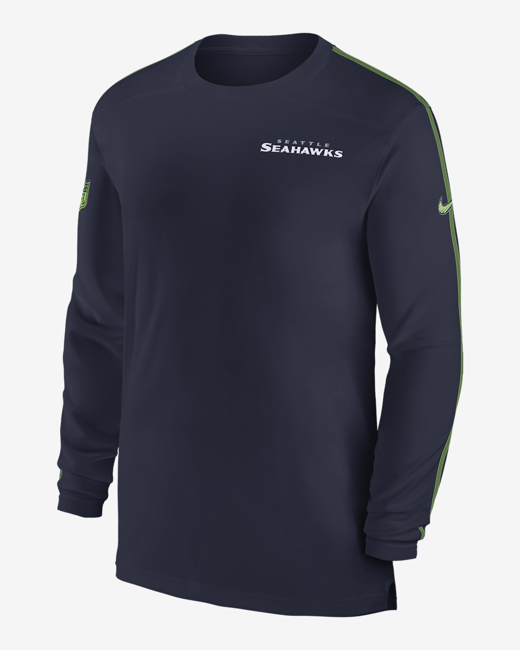 Seattle Seahawks Sideline Coach Men's Nike Dri-FIT NFL Long-Sleeve Top - Navy