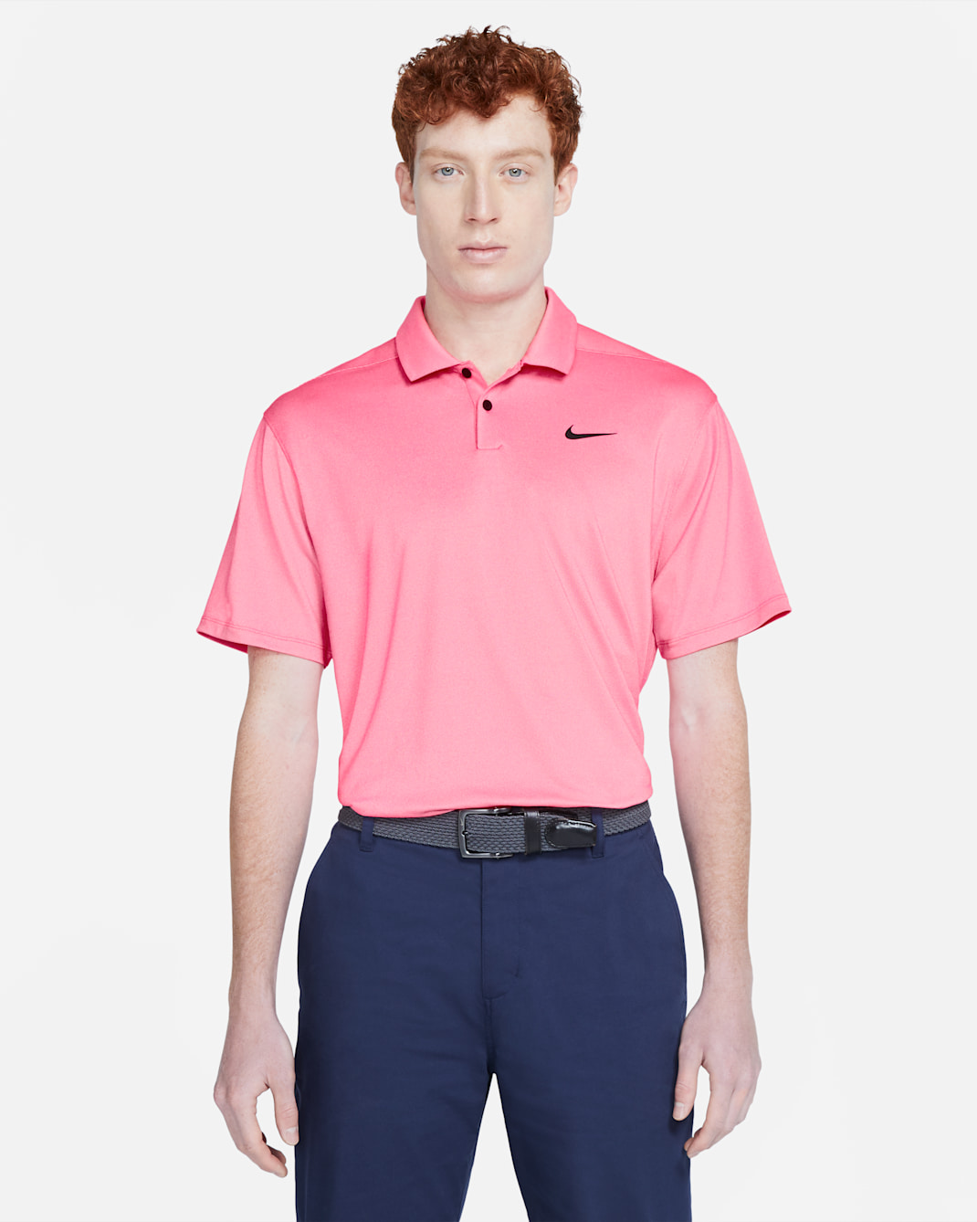 Nike Dri-FIT Vapor golfskjorte til herre - Hyper Pink/Svart