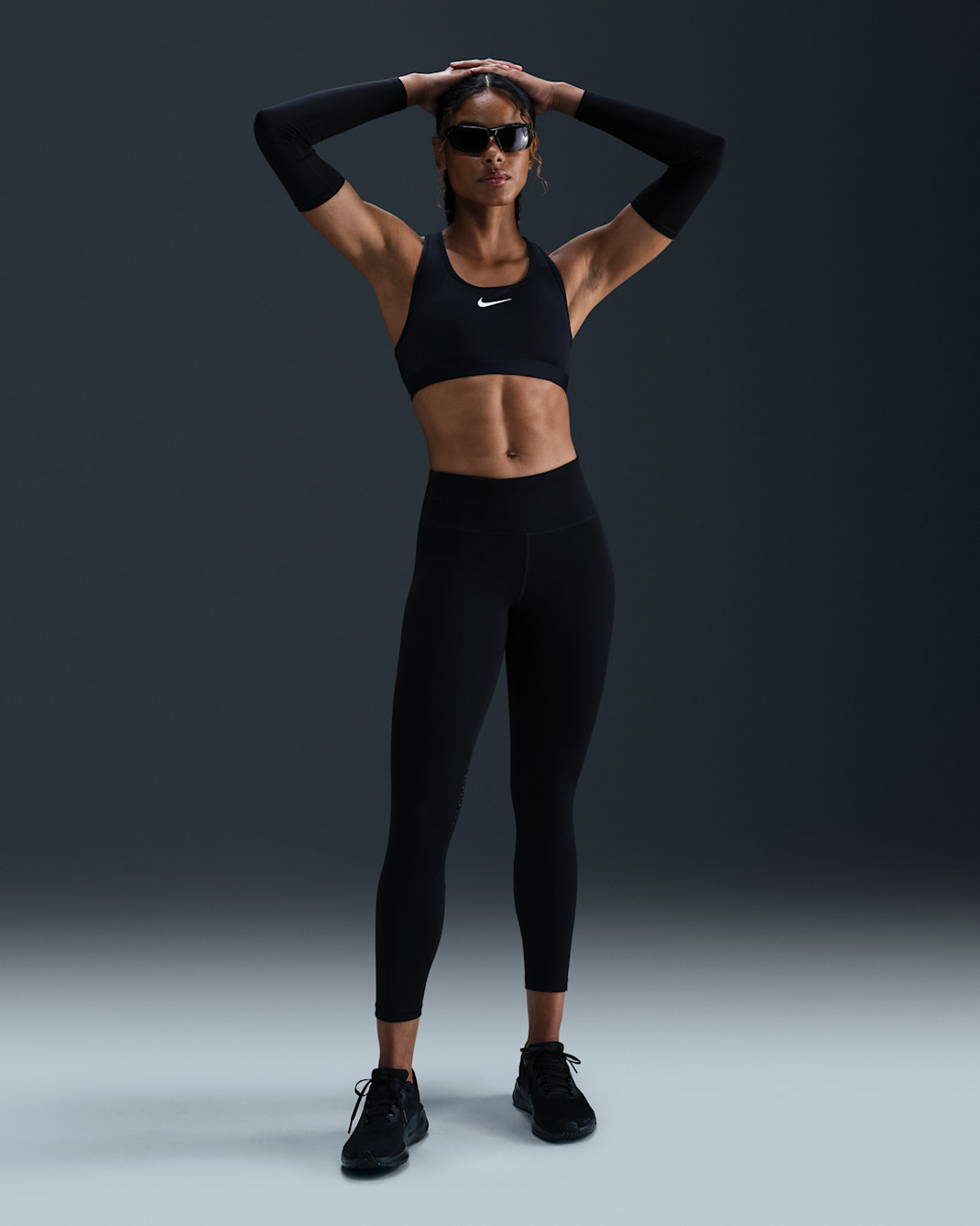 Leggings a 7/8 de cintura normal Nike Fast para mulher - Preto