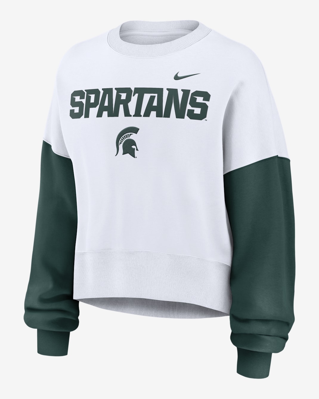 Michigan State Spartans Primetime Women's Nike College Pullover Crew - White