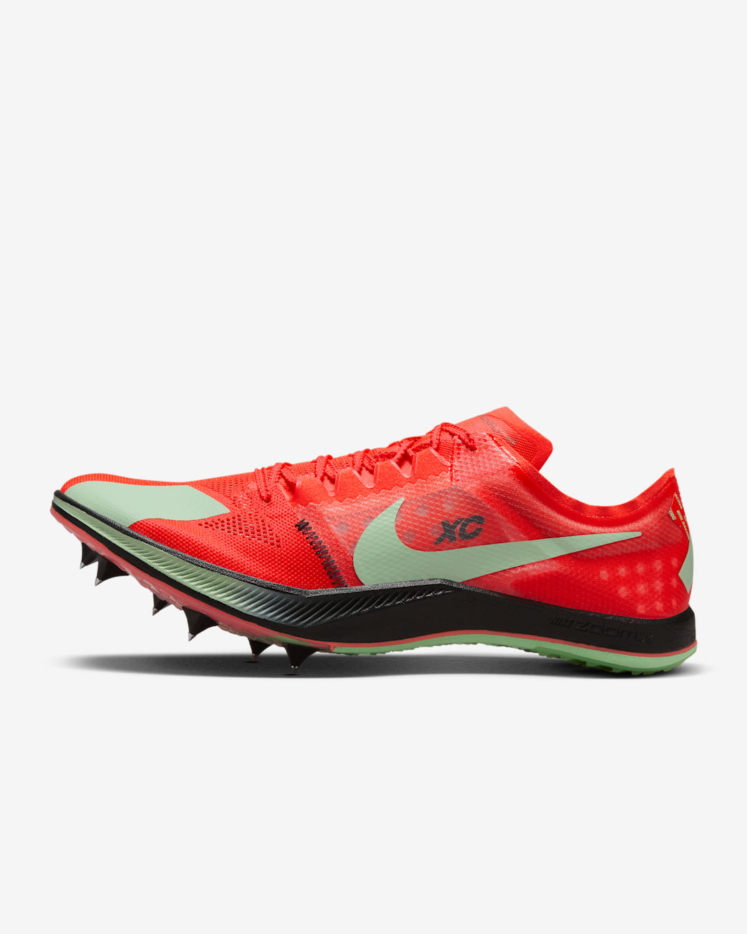 Nike Dragonfly XC Cross-Country Spikes - Bright Crimson/Black/Metallic Silver/Vapour Green