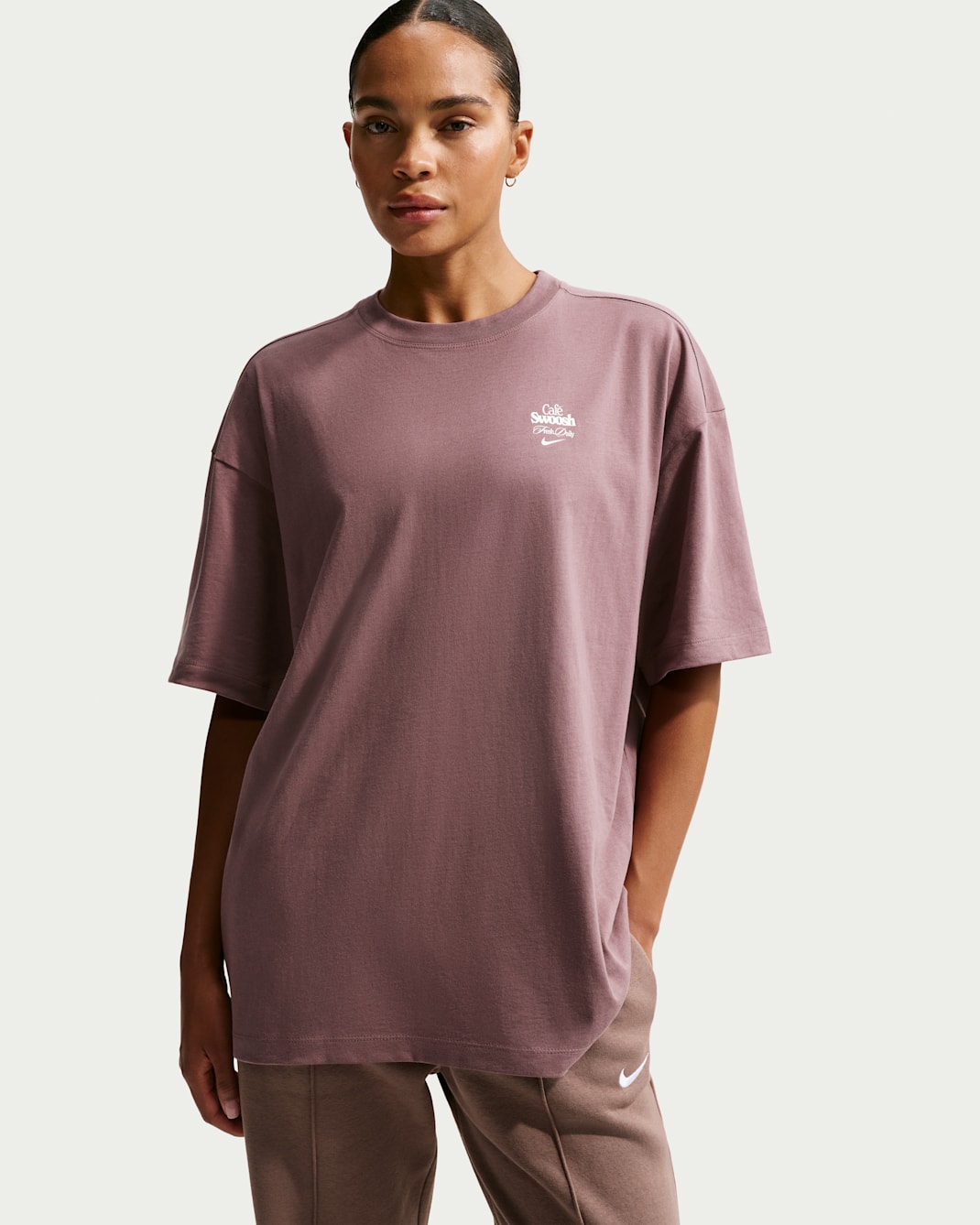 Nike Sportswear Women's Oversized Short-Sleeve T-Shirt - Tattoo/Sail/Sail