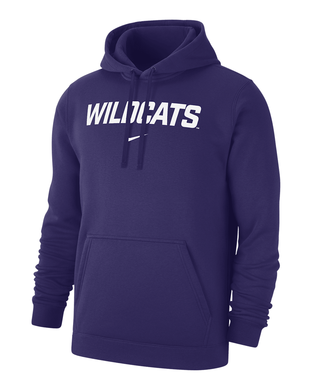 Kansas State Club Fleece Men's Nike College Pullover Hoodie - New Orchid