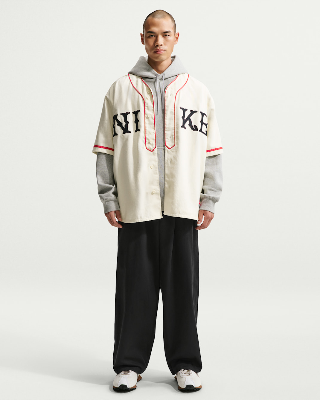 Nike Life Men's Wide-Leg Pants - Black/White