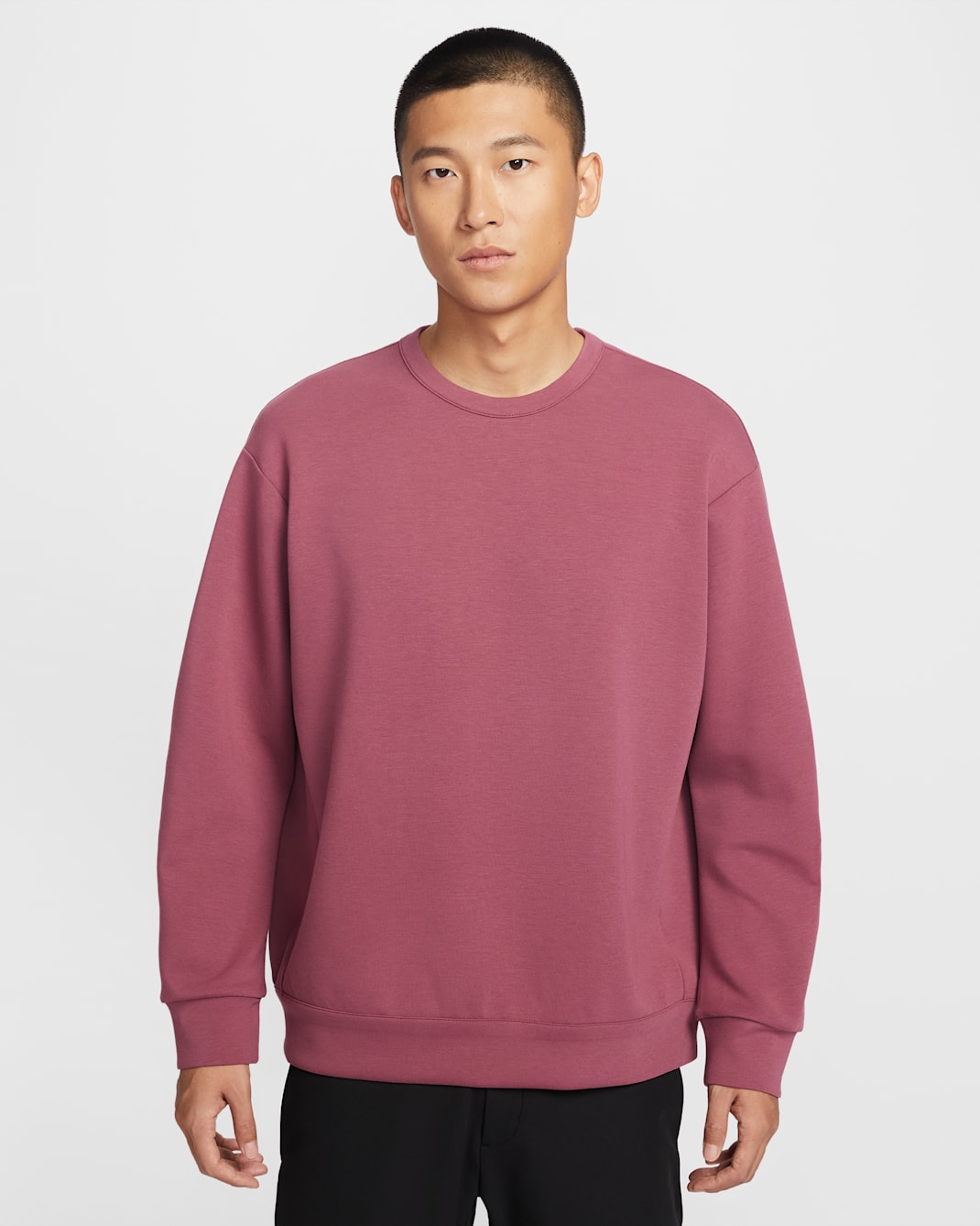 나이키 24.7 임파서블리소프트 남성 드라이 핏 크루 - 핑크 스모크/라이트 볼더