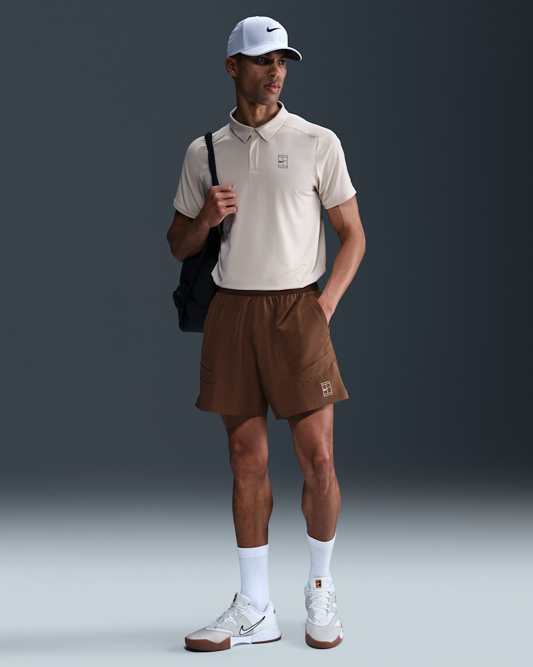 NikeCourt Advantage Men's Dri-FIT 6" Tennis Shorts - Cacao Wow/White