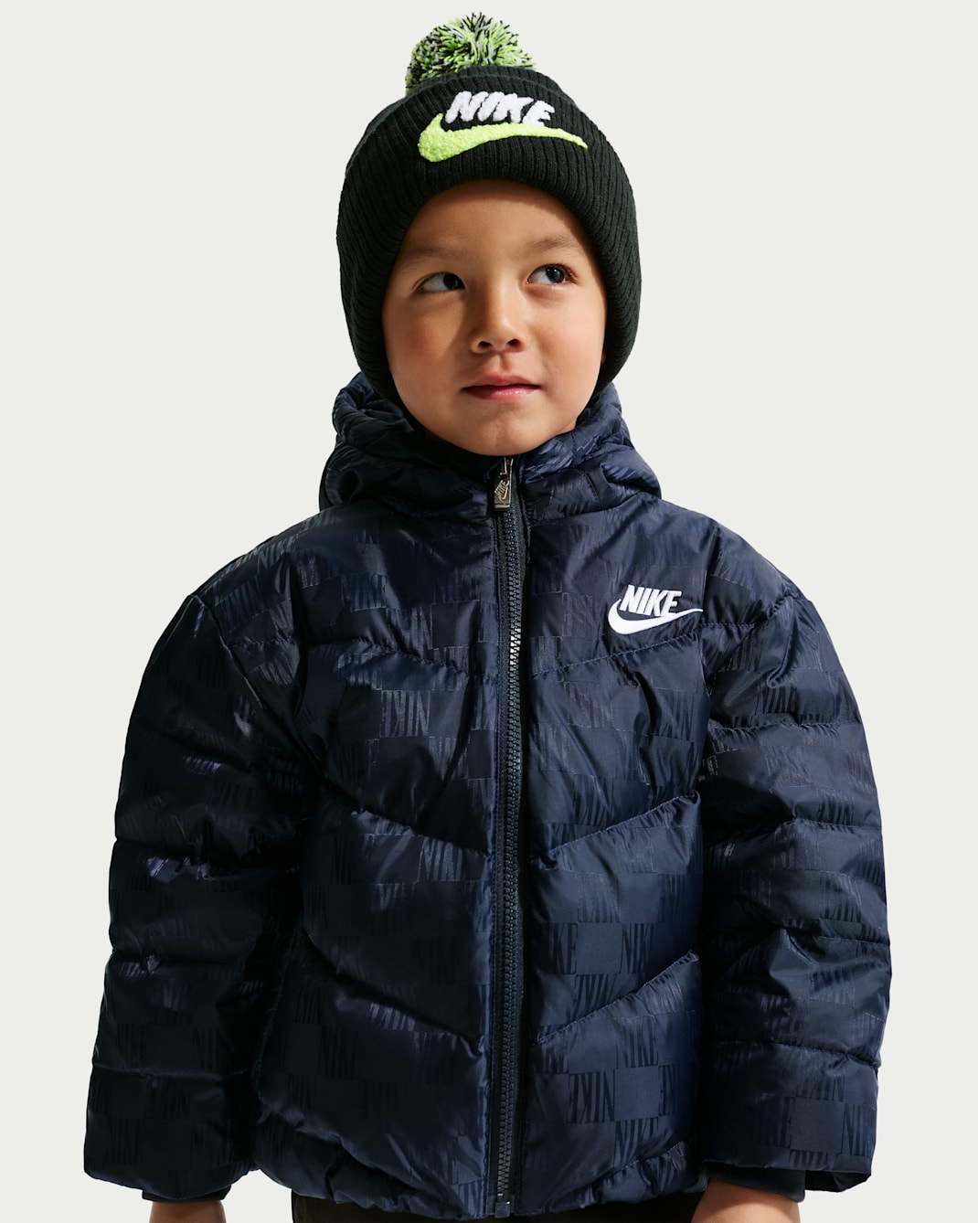 나이키 리틀키즈 모노그램 패딩 재킷 - 미드나이트 네이비