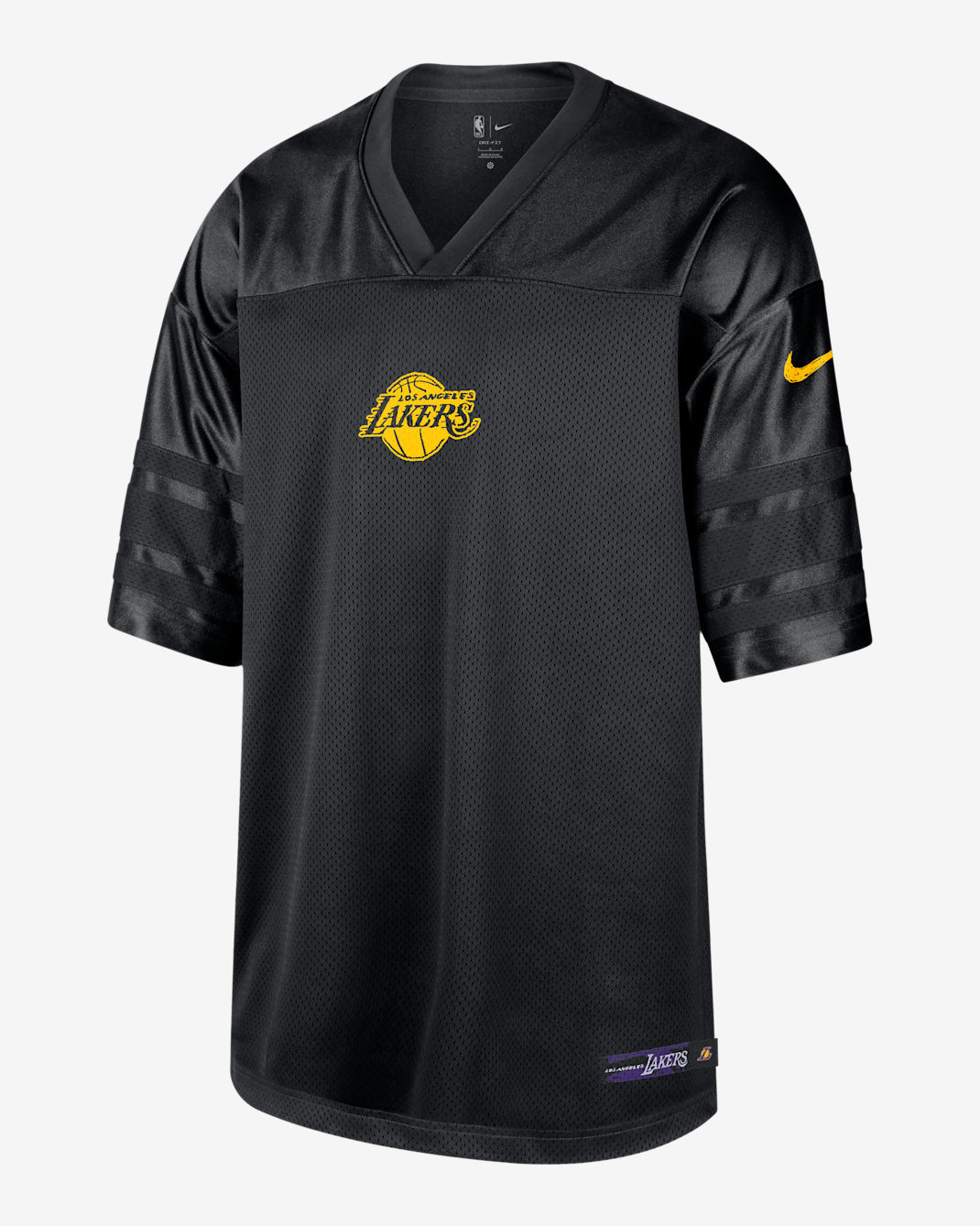 Los Angeles Lakers Courtside Nike Dri-FIT NBA-Trikot für Herren - Schwarz/Schwarz/Schwarz