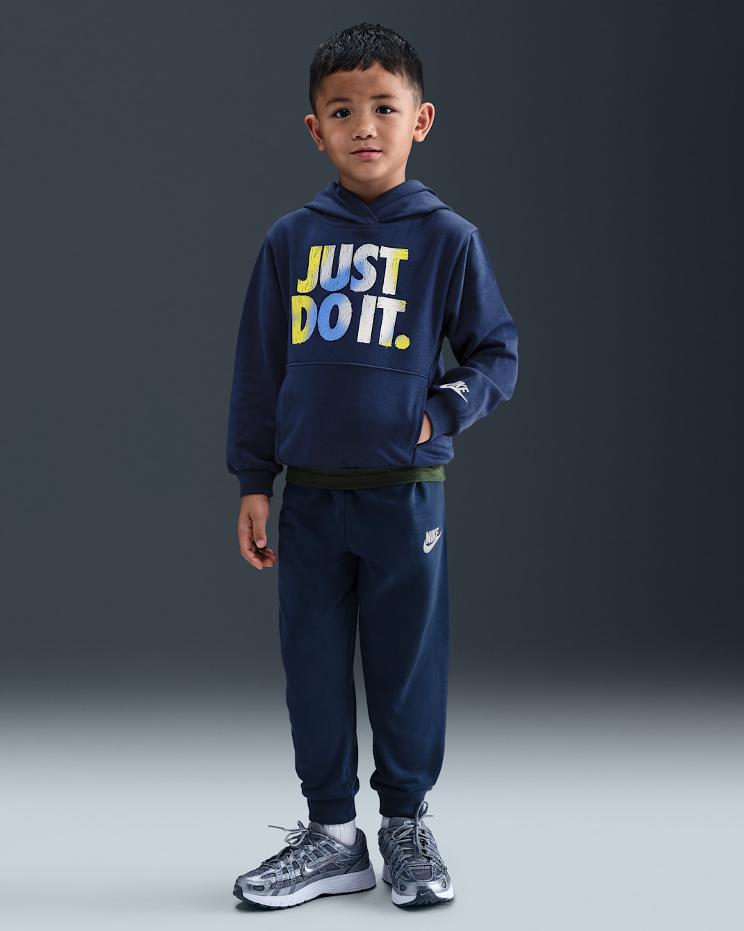 Ensemble deux pièces en molleton Reveal Nike Sportswear pour enfant - Midnight Navy