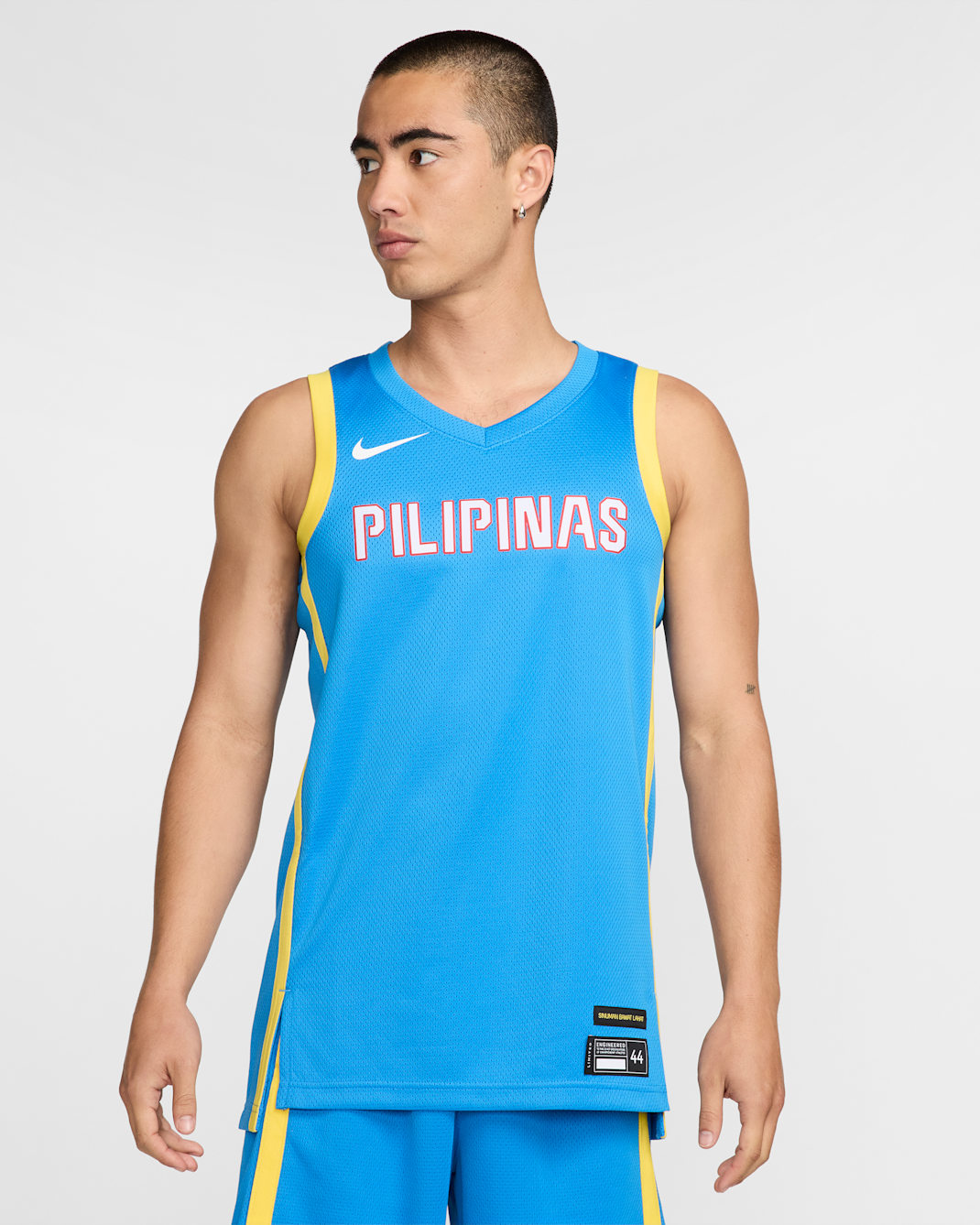 Philippines Limited Road Men's Nike Basketball Jersey - Light Photo Blue/Tour Yellow