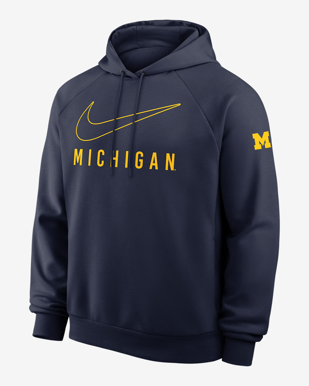 Michigan Premium Performance Men's Nike Dri-FIT College Pullover Hoodie - Navy