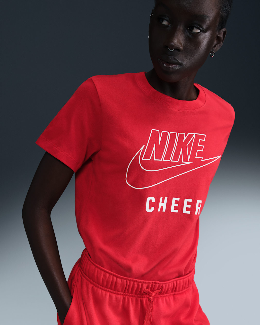 Nike Swoosh Women's Cheer T-Shirt - University Red