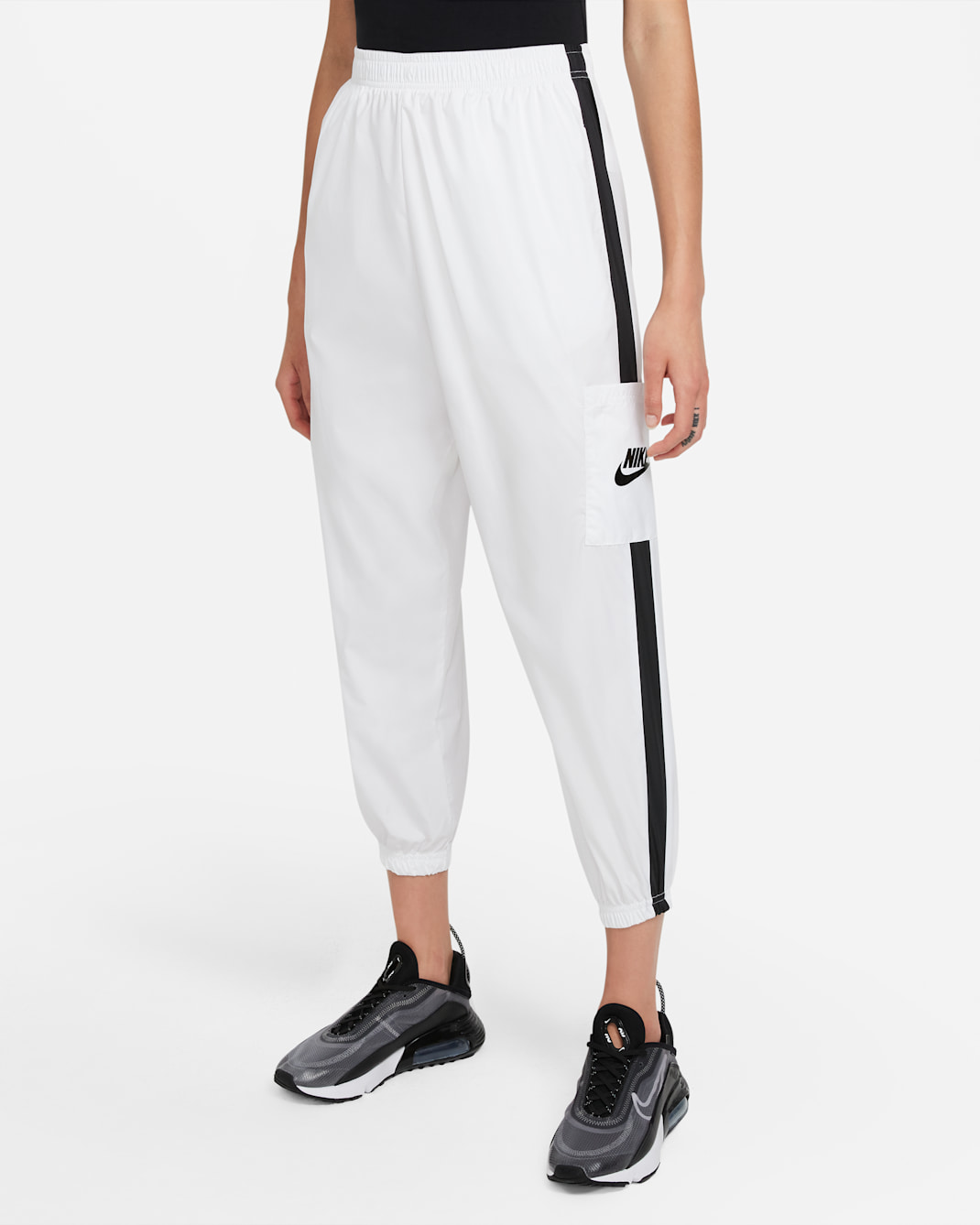 Nike Sportswear Women's Woven Pants - White/Black/Black
