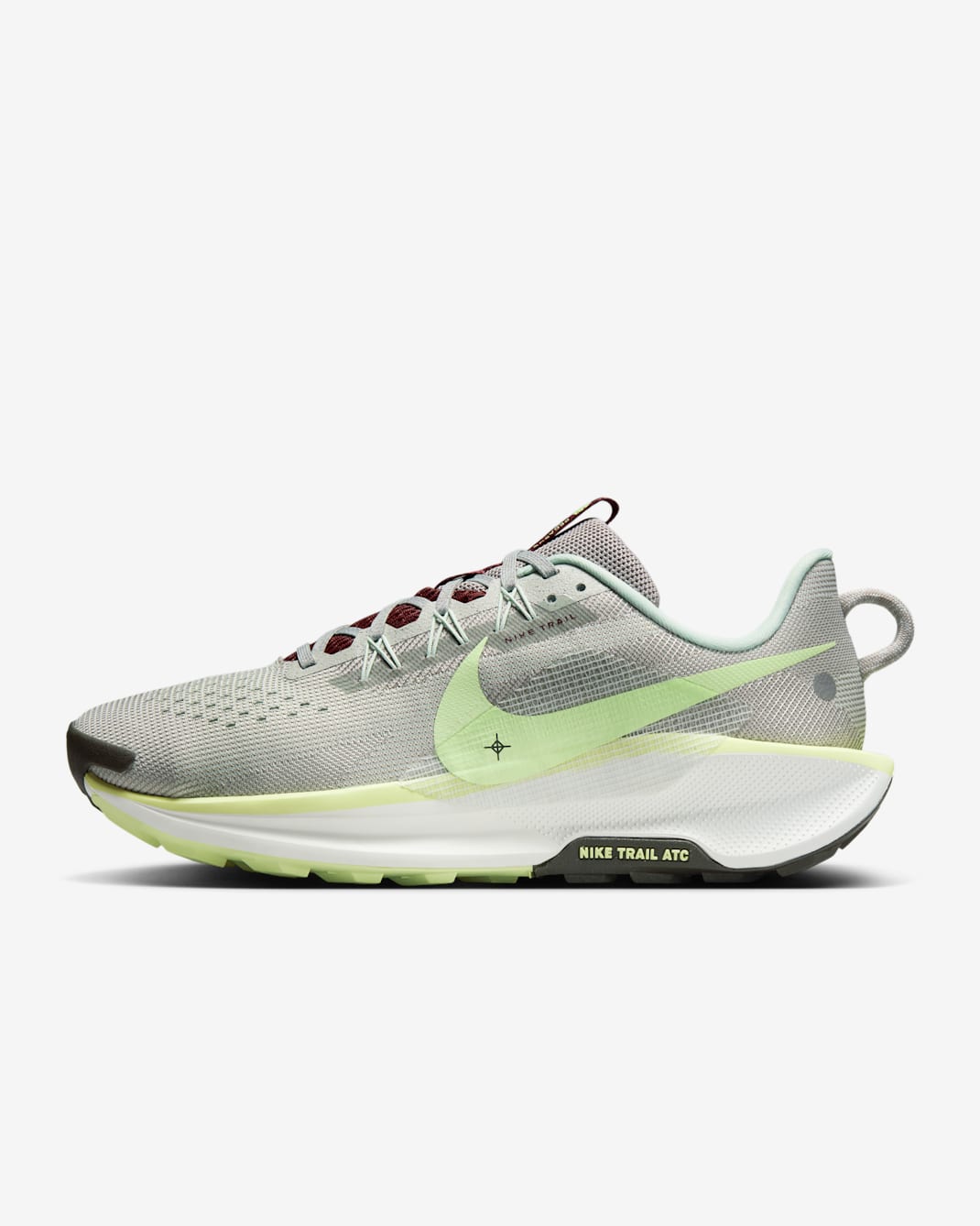 Nike Pegasus Trail 5 Men's Trail-Running Shoes - Light Silver/College Grey/Dark Team Red/Barely Volt