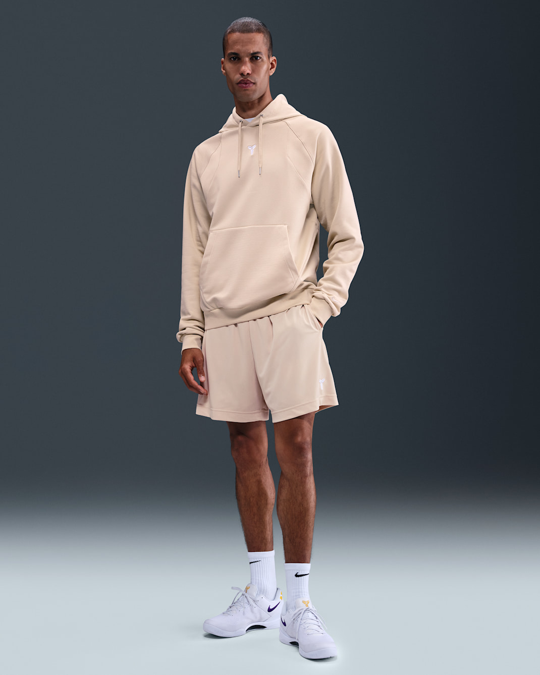 Short de basket 15 cm Dri-FIT Kobe - Sanddrift/Sanddrift/Blanc