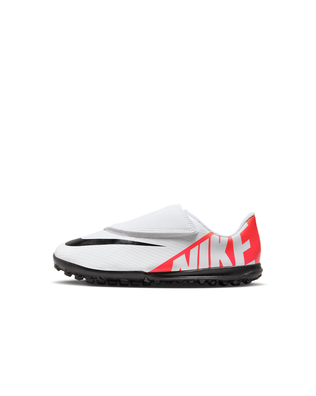 Nike Jr. Mercurial Vapor 15 Club Younger Kids' Turf Low-Top Football Shoes - Bright Crimson/Black/White
