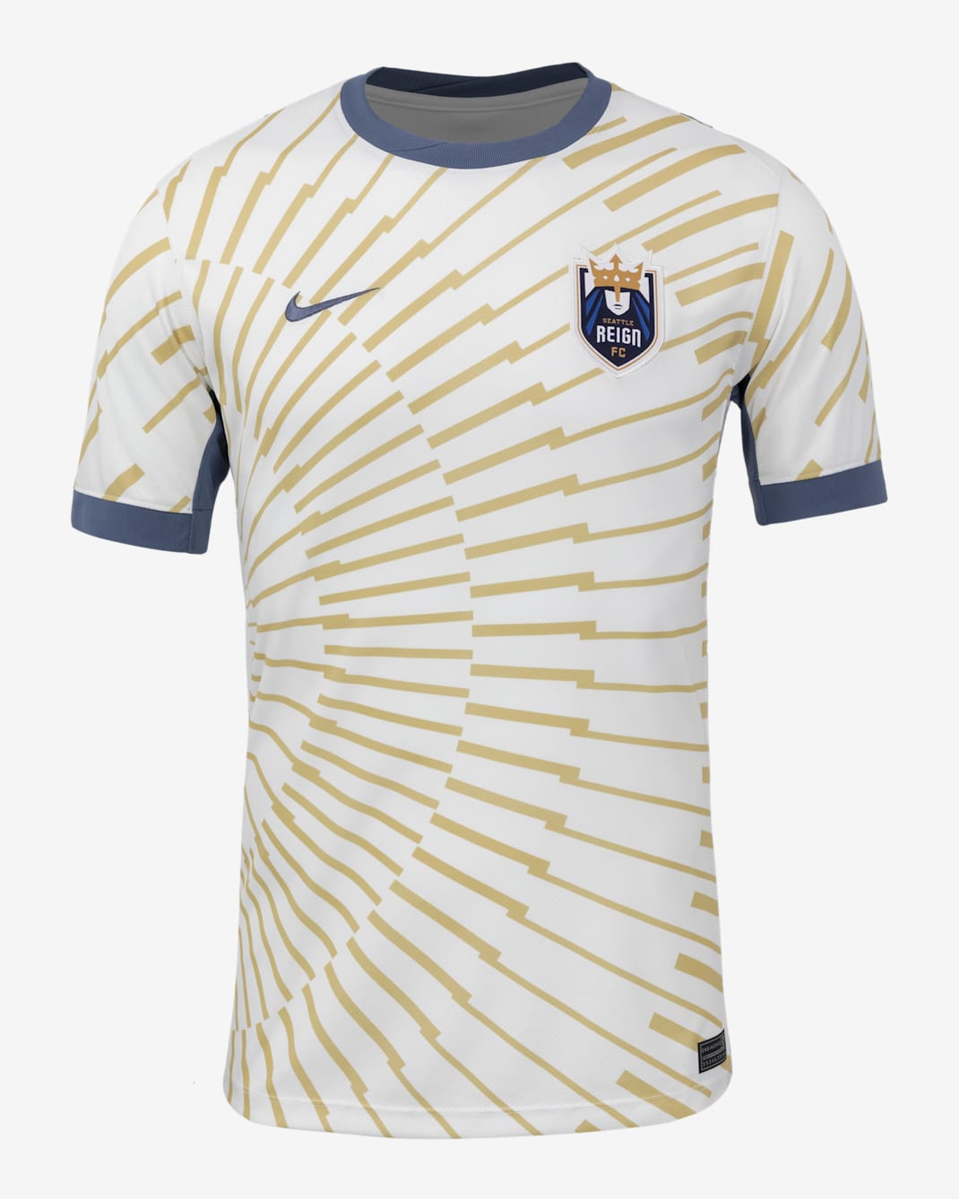 Seattle Reign FC 2025 Stadium Away Men's Nike Dri-FIT NWSL Replica Jersey - Summit White/Team Gold
