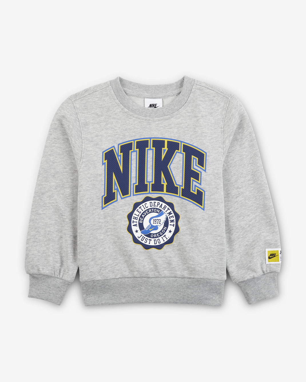 Conjunto de educación física para niños talla pequeña Nike Sportswear Sudadera de cuello redondo con gráfico - Gris humo claro