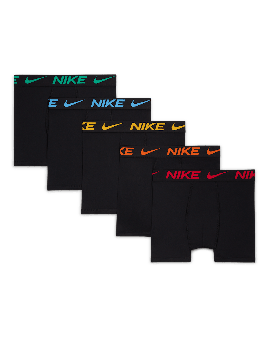 Ropa interior Color Pop para niños talla grande (paquete de 5) Nike Dri-FIT - Negro