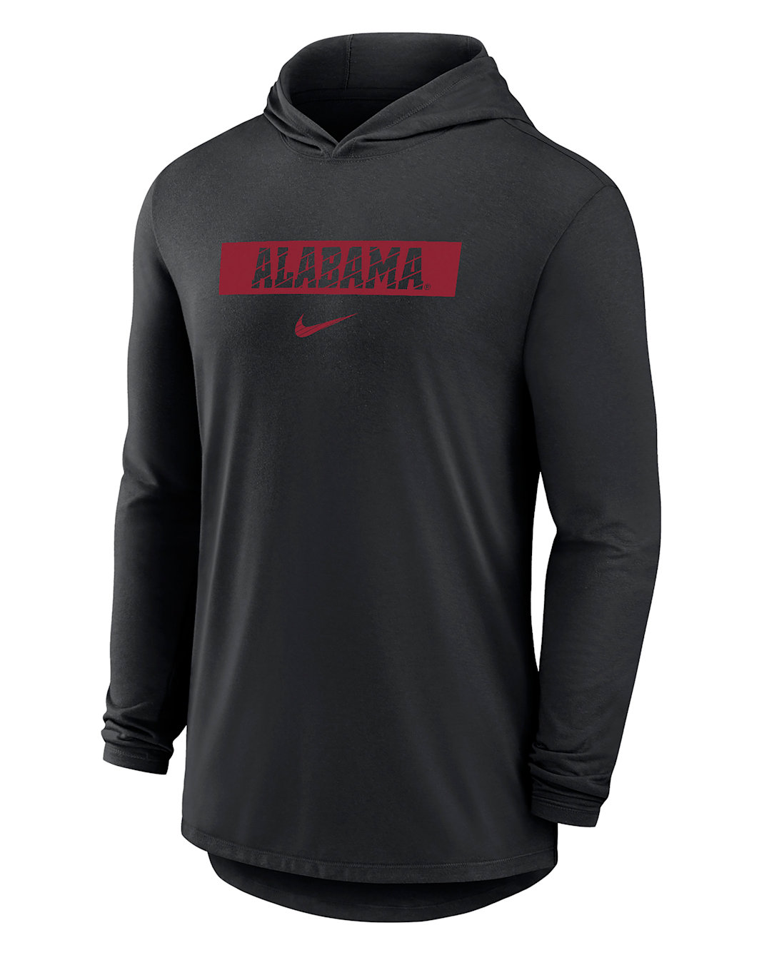 Alabama Crimson Tide Men's Nike College Hooded Tee - Black/Red/Red