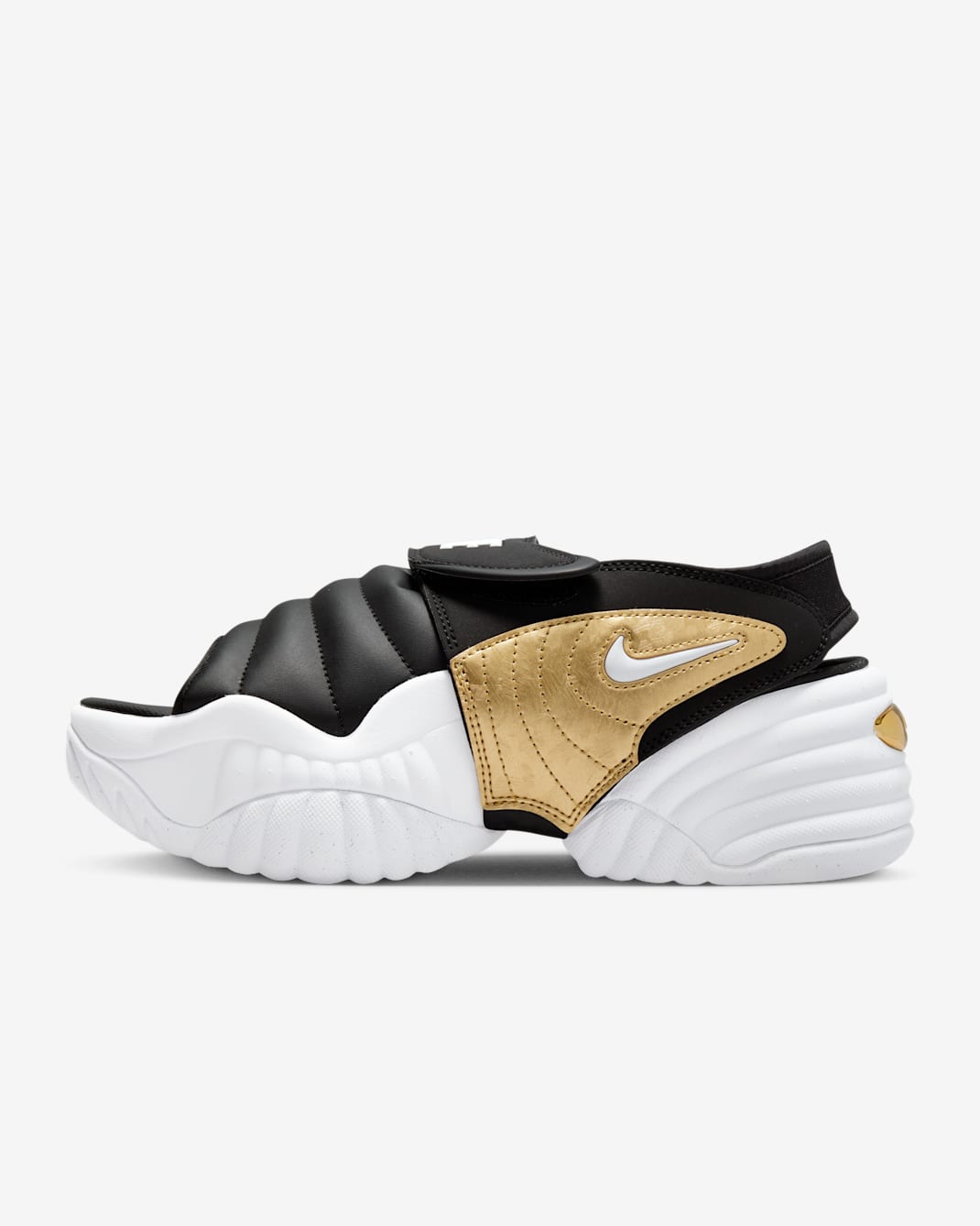 รองเท้าแซนดัลผู้หญิง Nike Adjust Force - ดำ/Metallic Gold/ขาว