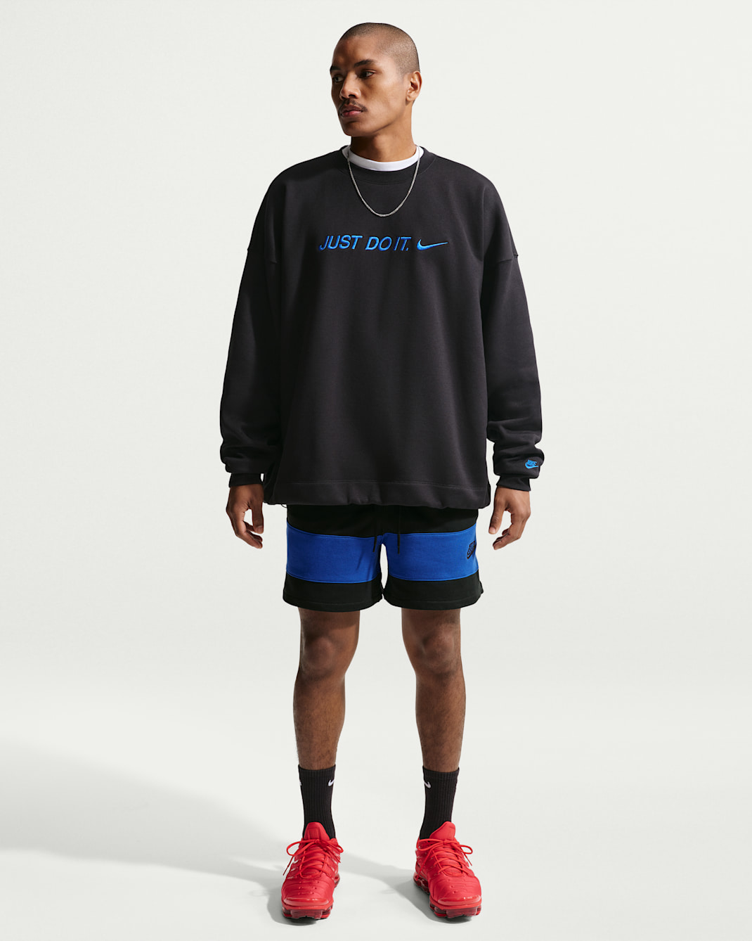 Nike Sportswear Club Men's French Terry Shorts - Black/Game Royal/Black/Game Royal