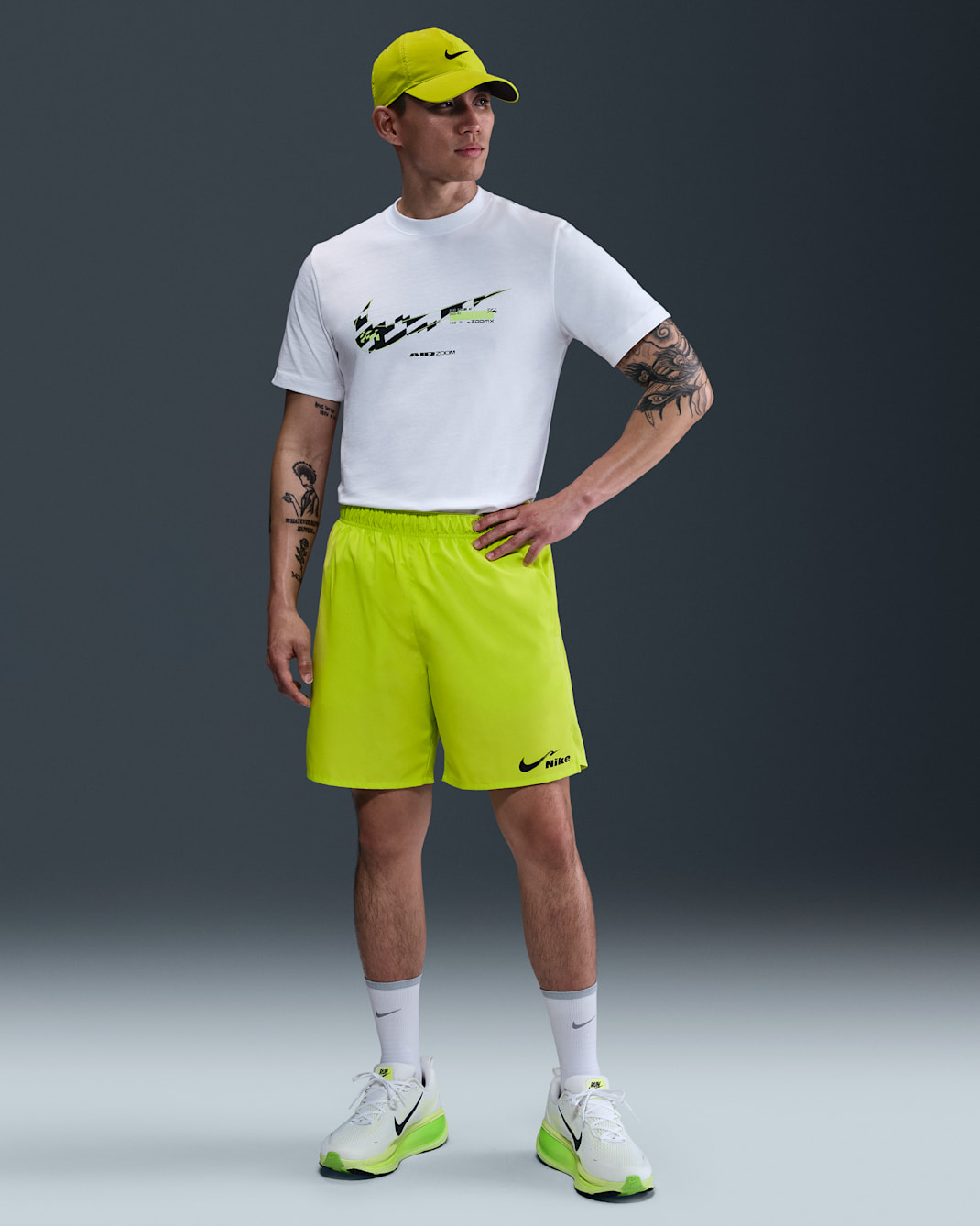 ナイキ チャレンジャー メンズ Dri-FIT 18cm ランニングショートパンツ - サイバー/オフノワール