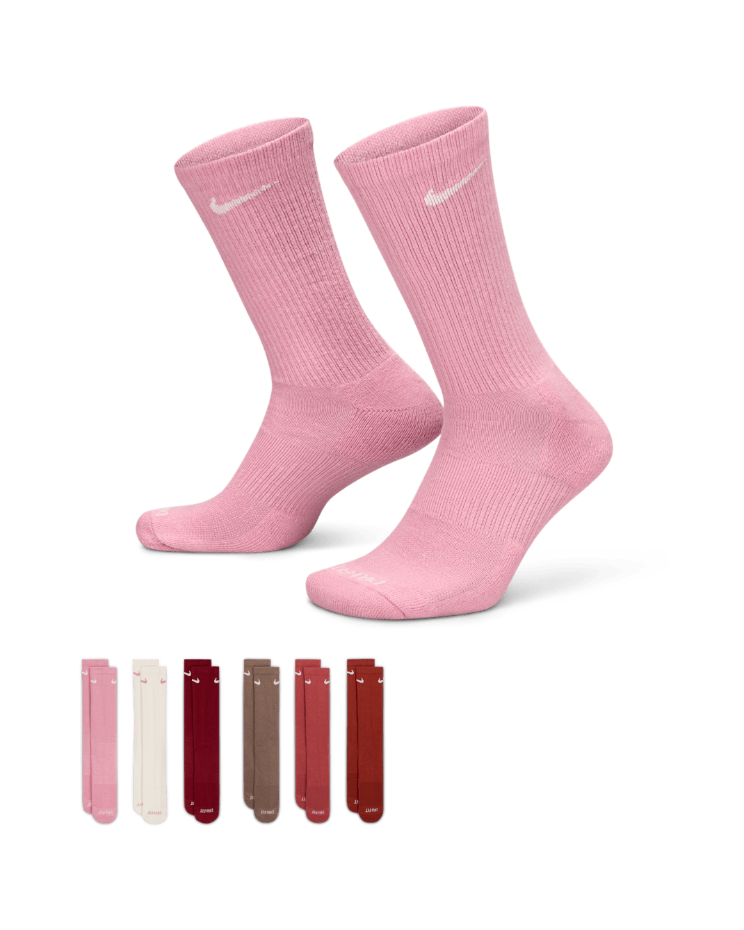 Nike Everyday Plus Cushioned Training Crew Socks (6 Pairs) - Multi-Color