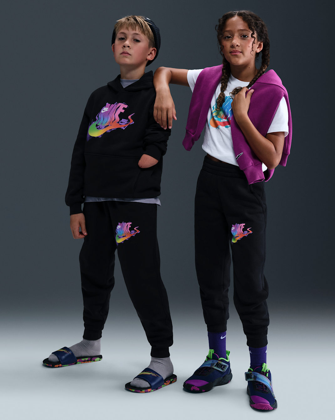 Nike Sportswear Club Fleece Big Kids' Joggers - Black/White