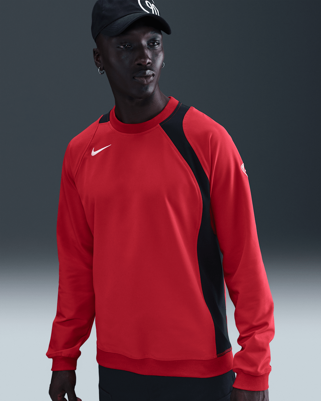 Haut de foot déperlant à col ras-du-cou Nike Total 90 pour homme - Gym Red/Noir/Sail