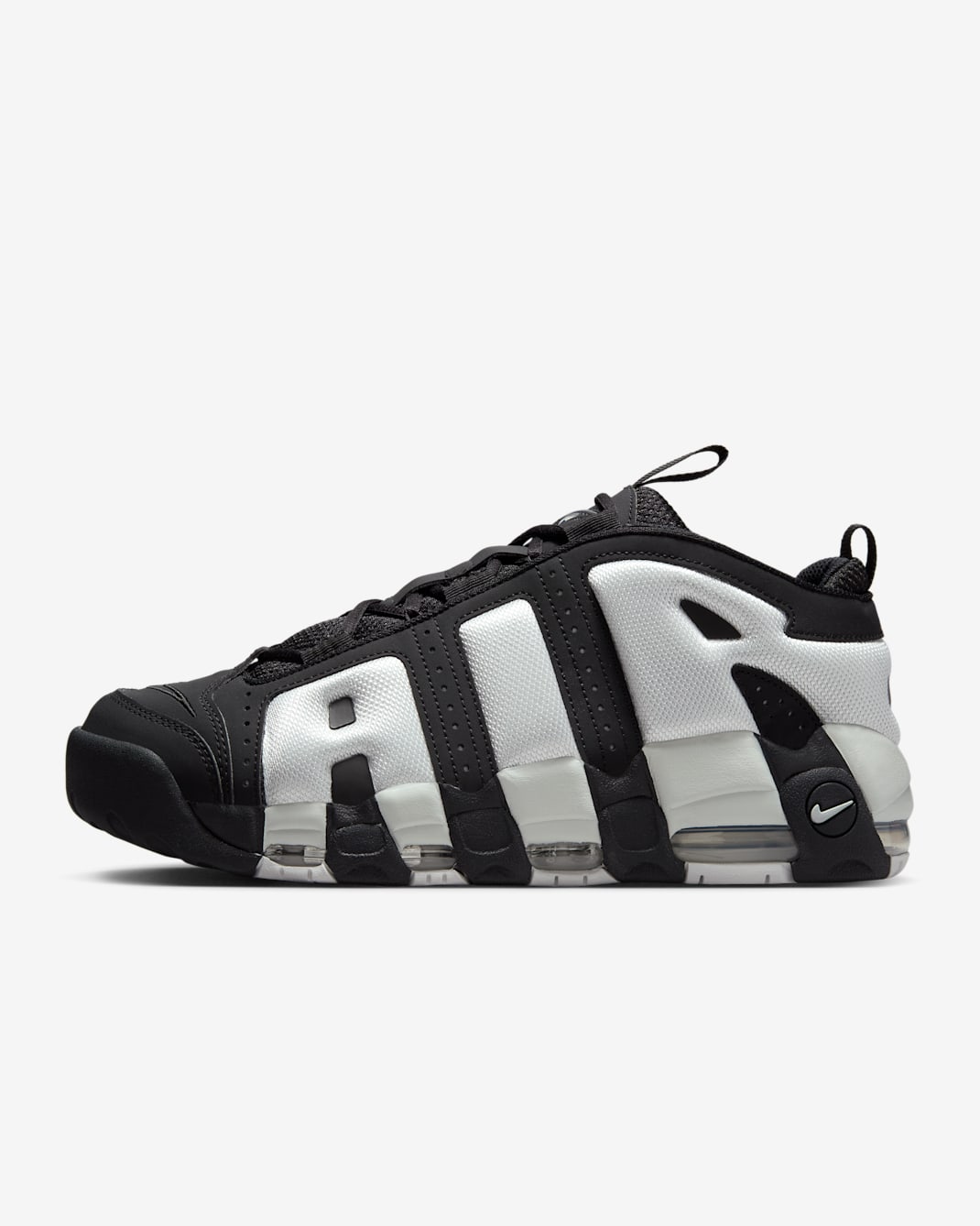 Nike Air More Uptempo Low Men's Shoes - Black/Metallic Silver/Photon Dust
