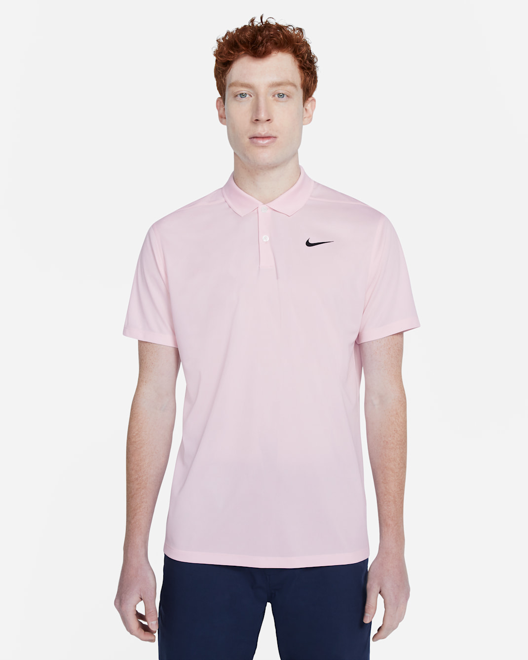 Nike Dri-FIT Victory Herren-Golf-Poloshirt - Pink Foam/Schwarz