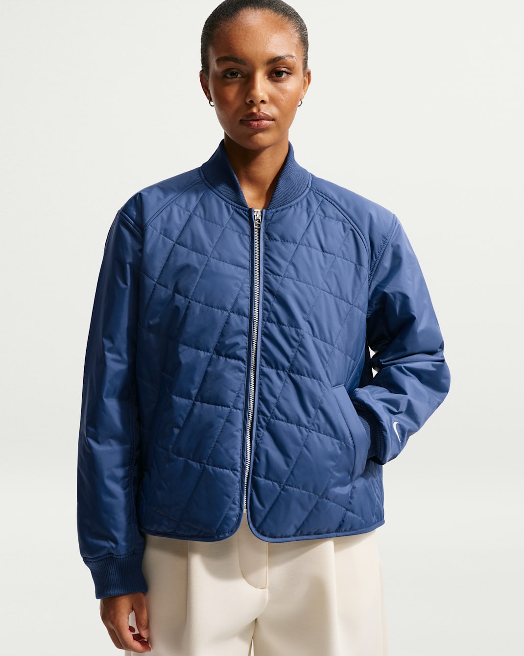 Nike Sportswear Women's Loose Quilted Jacket - Mystic Navy/Sail