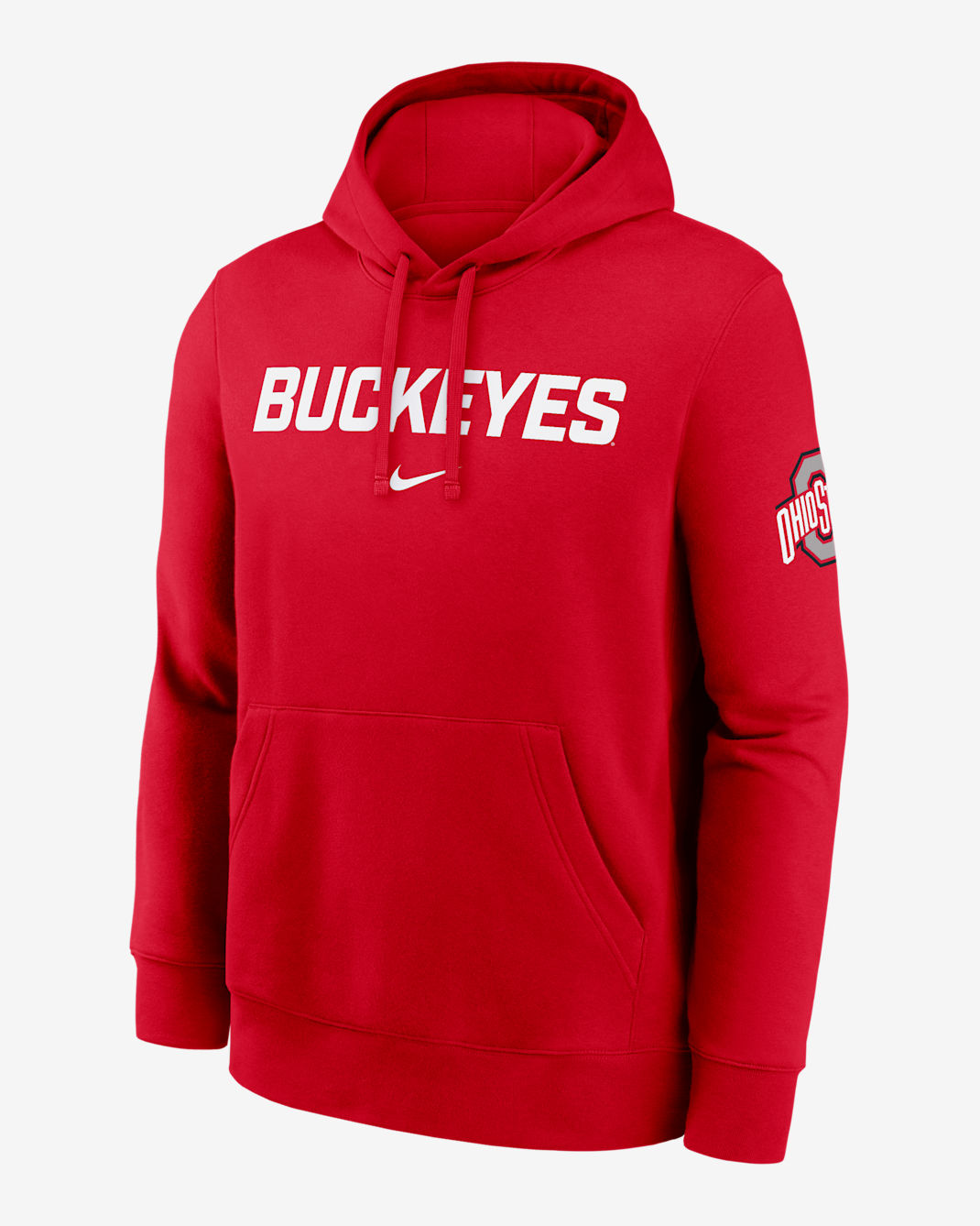 Ohio State Club 2-Hit Nickname Men's Nike College Pullover Hoodie - Red