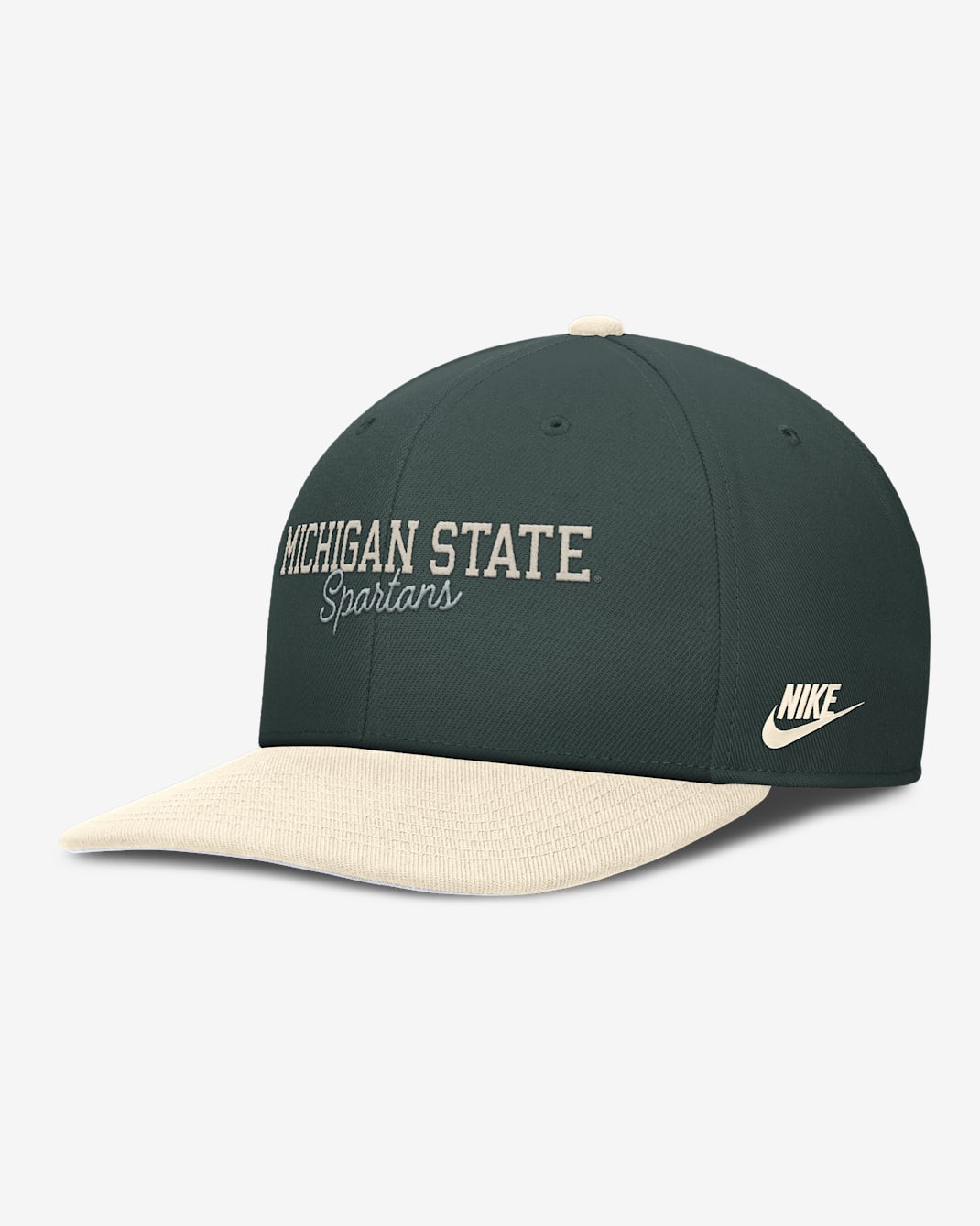 Michigan State Legacy Script Men's Nike Dri-FIT College Adjustable Hat - White