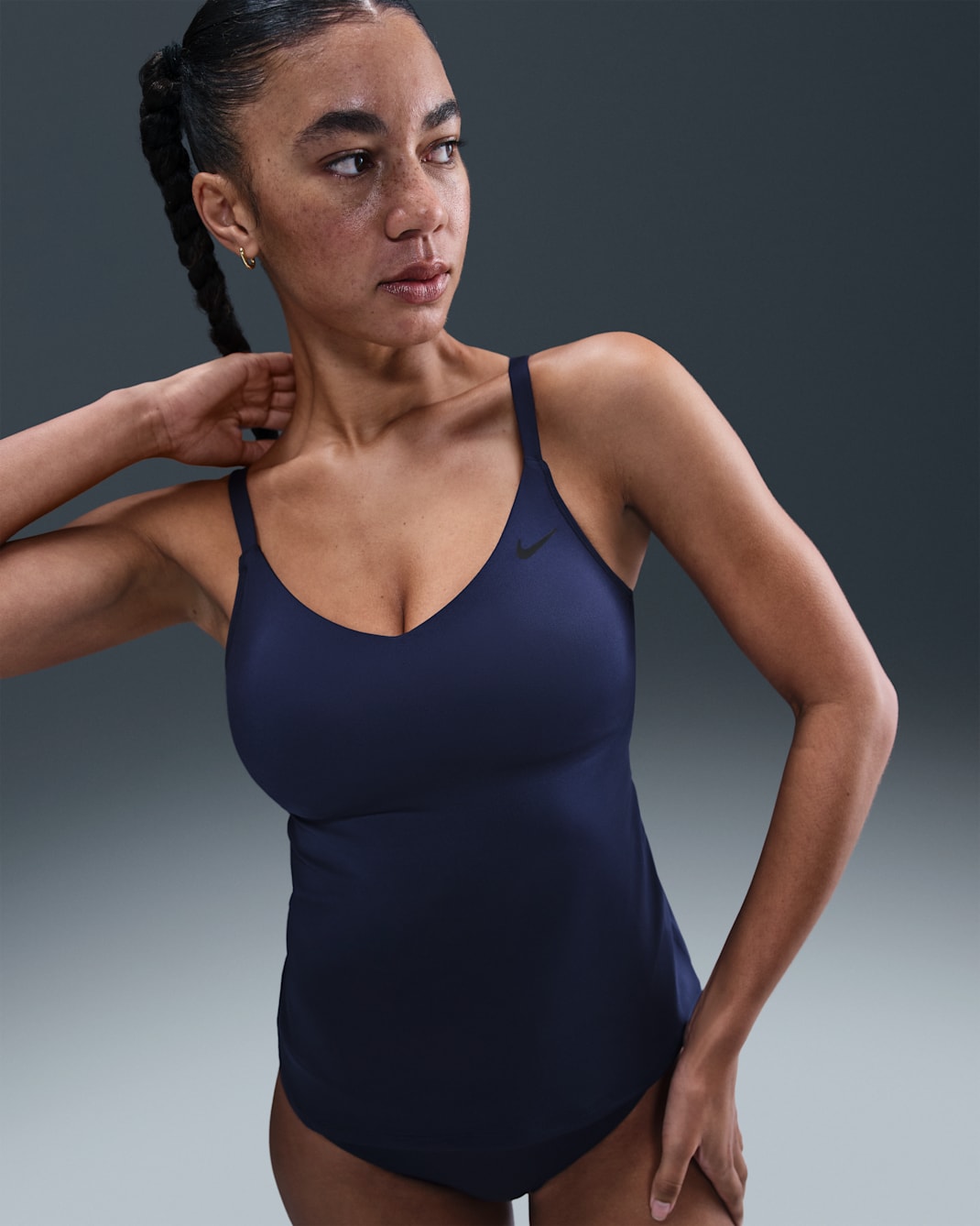 Nike Swim Effortless Essential Women's V-Neck Tankini - Midnight Navy