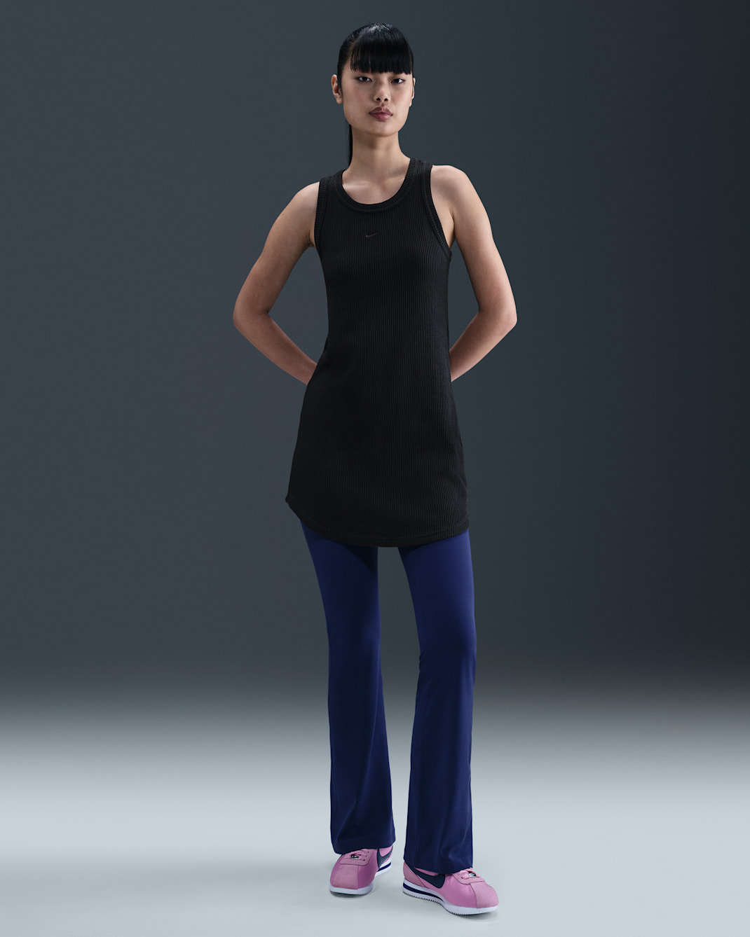 Nike Sportswear Chill Knit Women's Waffle Tank Top Dress - Black/Black