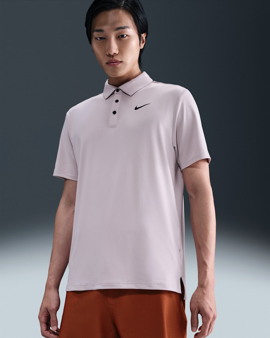 Nike Tour Men's Dri-FIT Heathered Golf Polo - Platinum Violet/Black